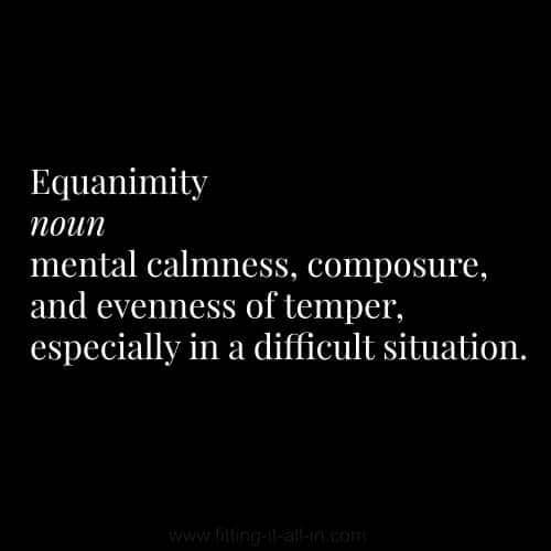 The Desire to be Well-Informed Vs. the Desire to Stay Sane — Definition Of Equanimity