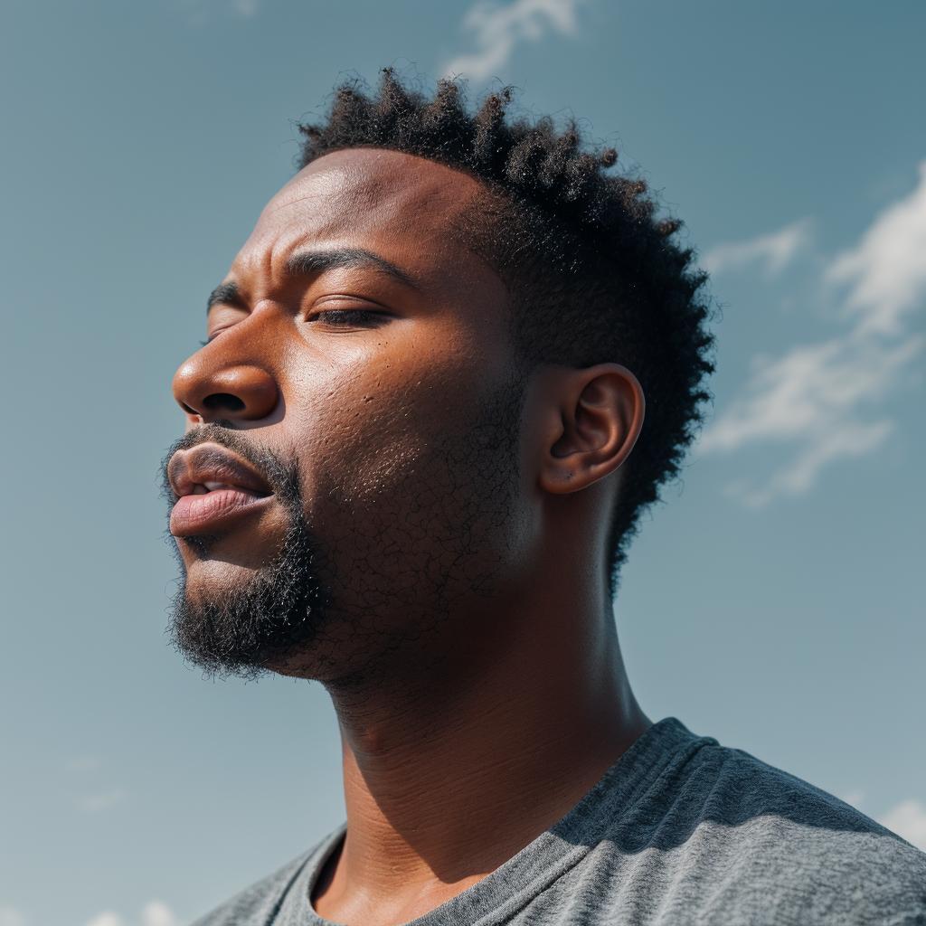 I am Affirmations - Man closed eyes