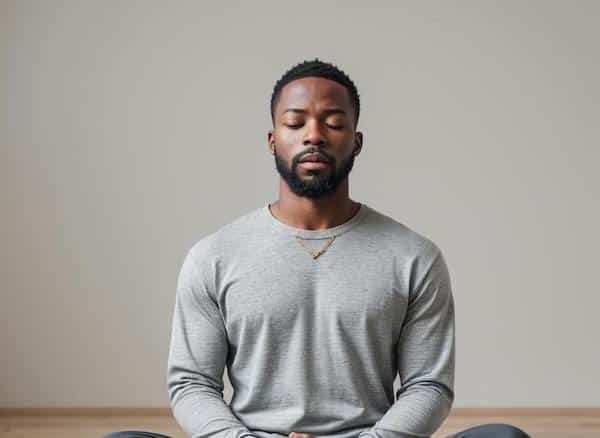 100 Affirmations for Anxiety: Finding Peace and Serenity — Anxiety Affirmation Man Sitting