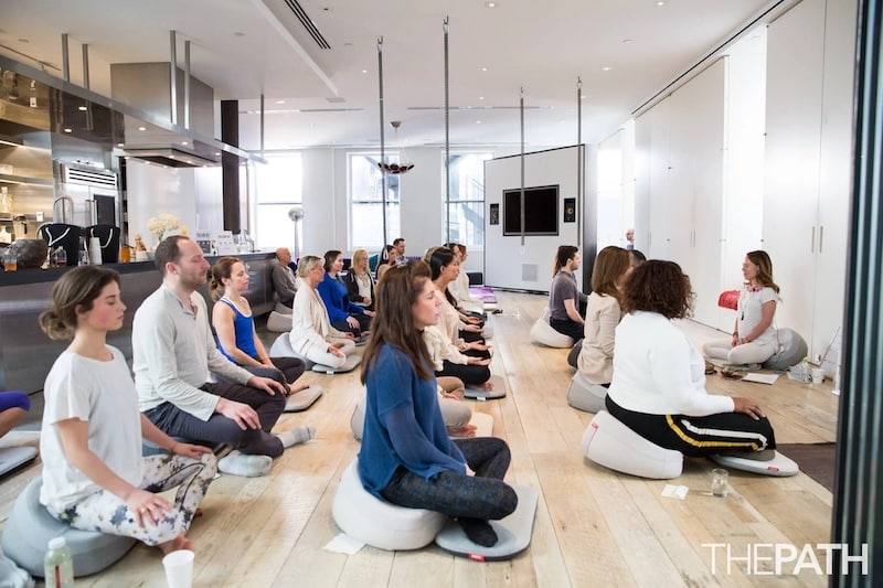 corporate mindfulness workshop led by meditation teacher