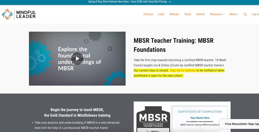 Mindfulness-Based Stress Reduction Teacher Training - Mindful Leader Mindfulness-Based Stress Reduction Teacher Training - Mindful Leader