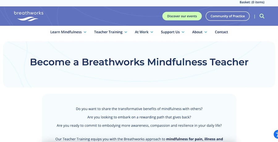 Mindfulness Teacher Training, Breathworks Mindfulness Teacher Training, Breathworks